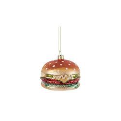 HOME STORY Weihnachtsbaumschmuck Burger   ¦ braun ¦ Glas,Aluminium ¦ Maße (cm): B: 8 H: 6 T: 8.0