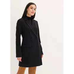 bonprix Longblazer aus Punto di Roma, schwarz, Gr.52/54 (XXL), eleganter Punto Longblazer