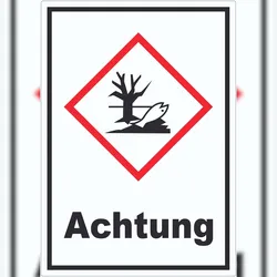 HB-Druck Aufkleber Gewässergefährdend Achtung Verunreinigung von Wasser A0 (841x1189mm)