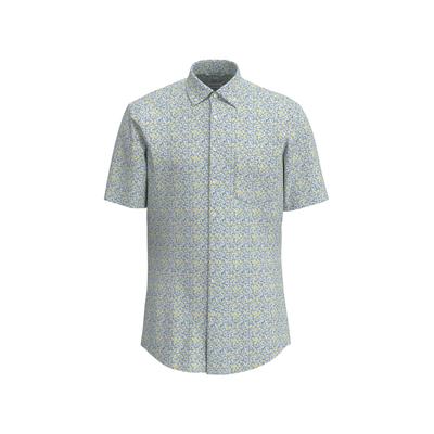 Businesshemd SEIDENSTICKER "Regular", Herren, Gr. XL (44), normale Ärmellängen, gelb, 100% Baumwolle, bedruckt, regular fit, gerader Abschluss, Hemden, Regular 1/2 Button-Down-Kragen Druck