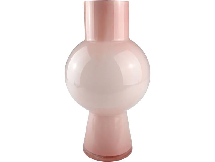 Dekovase AM DESIGN aus roséfarbenem Glas , rosa, B:17cm H:31cm, Glas, Vasen, Dekovase, verleiht einen sanften Farbakzent