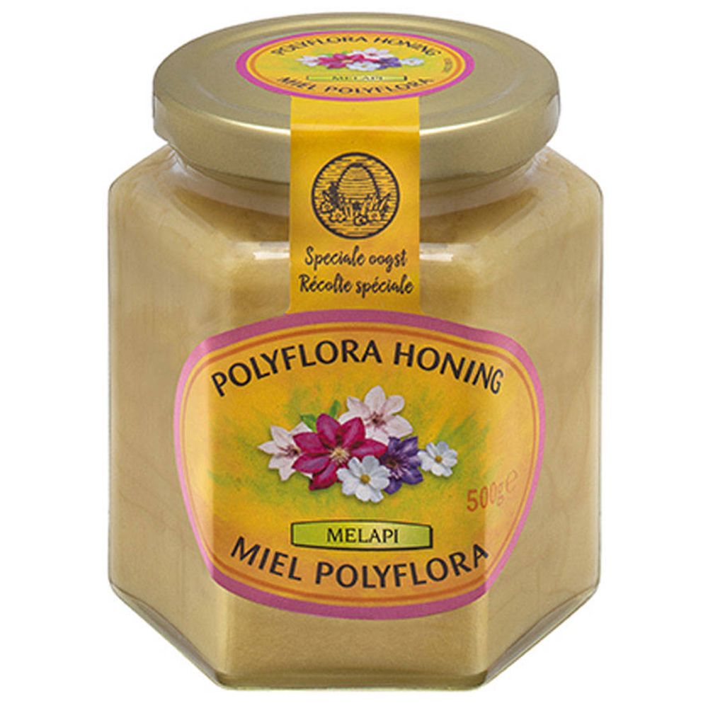 Melapi Honing Polyflora Zacht 500 g Creme
