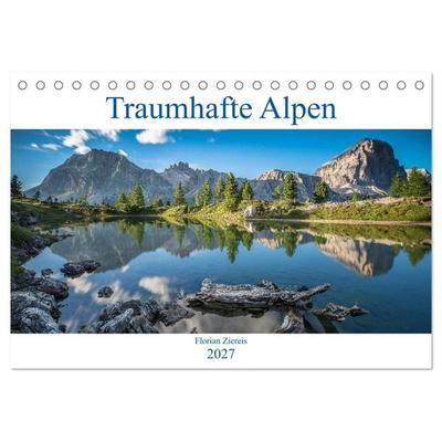 Traumhafte Alpen (Tischkalender 2027 DIN A5 quer), CALVENDO Monatskalender