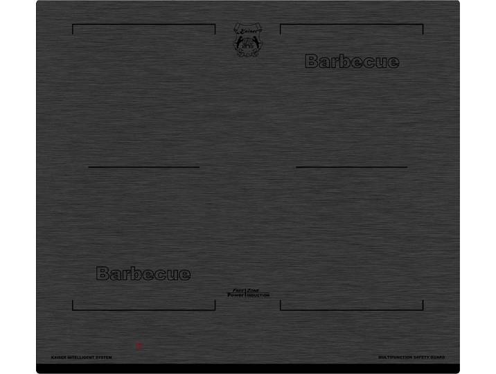 Kaiser Küchengeräte Induktions-Kochfeld 60 cm Premium Induktionskochfeld mit Moire Glaskeramik und Facetten, autarkes Induktionsherd mit 4 QuickHeat Kochzonen, 2×2 Flexible FREE-ZONE, Power Booster und Invisible Bedienung KCT 6700 FI, Produktlinie La Perle Noire, Barbecue-Funktion