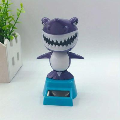 Uplift Essentials Solar Powered Dancing Shark Dashboard Ornament purple