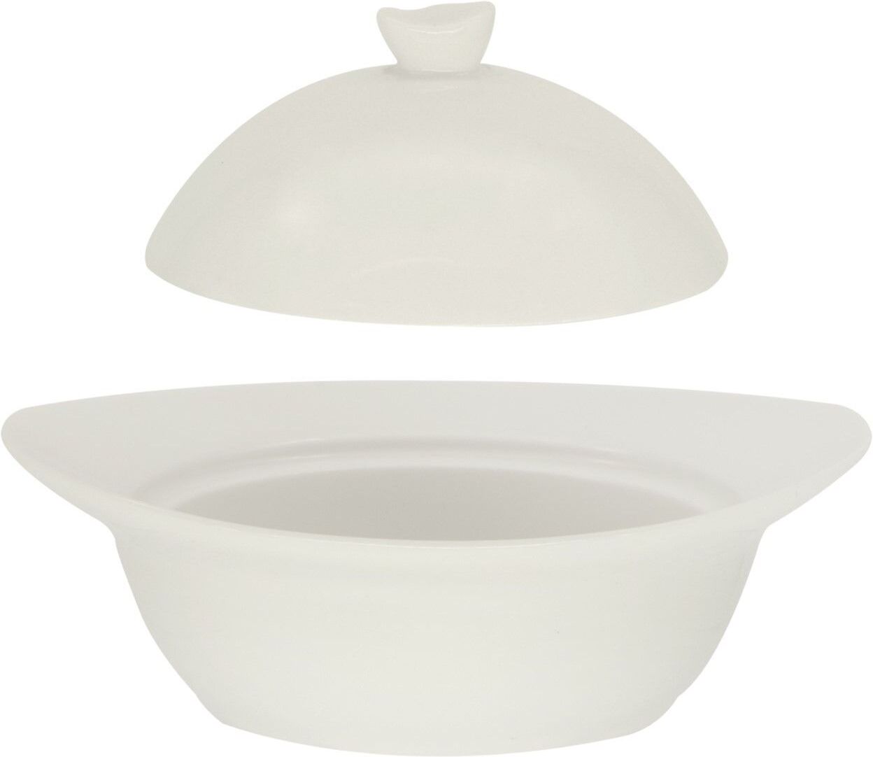 Lioness Cocotte Ovale con Coperchio 16,6 x 14,3 x 9 cm Justwhite