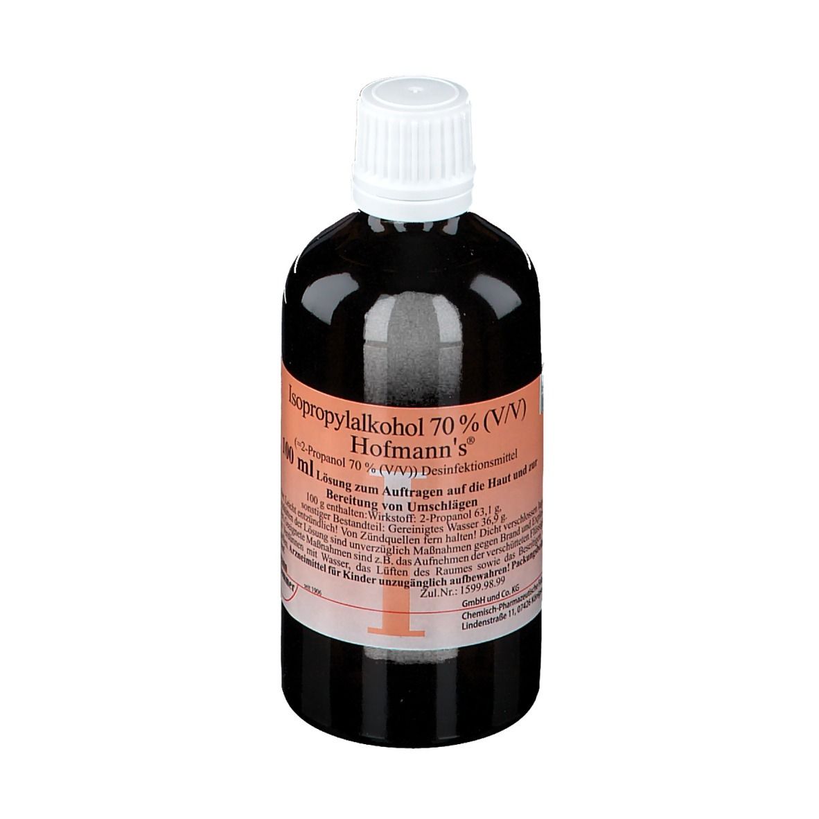 Isopropylalkohol 70% V/V Hofmann's 100 ml Lösung