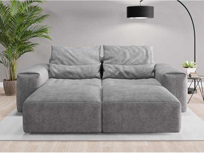 Loveseat Denver - Grau (Dunkelgrau) - Cordstoff