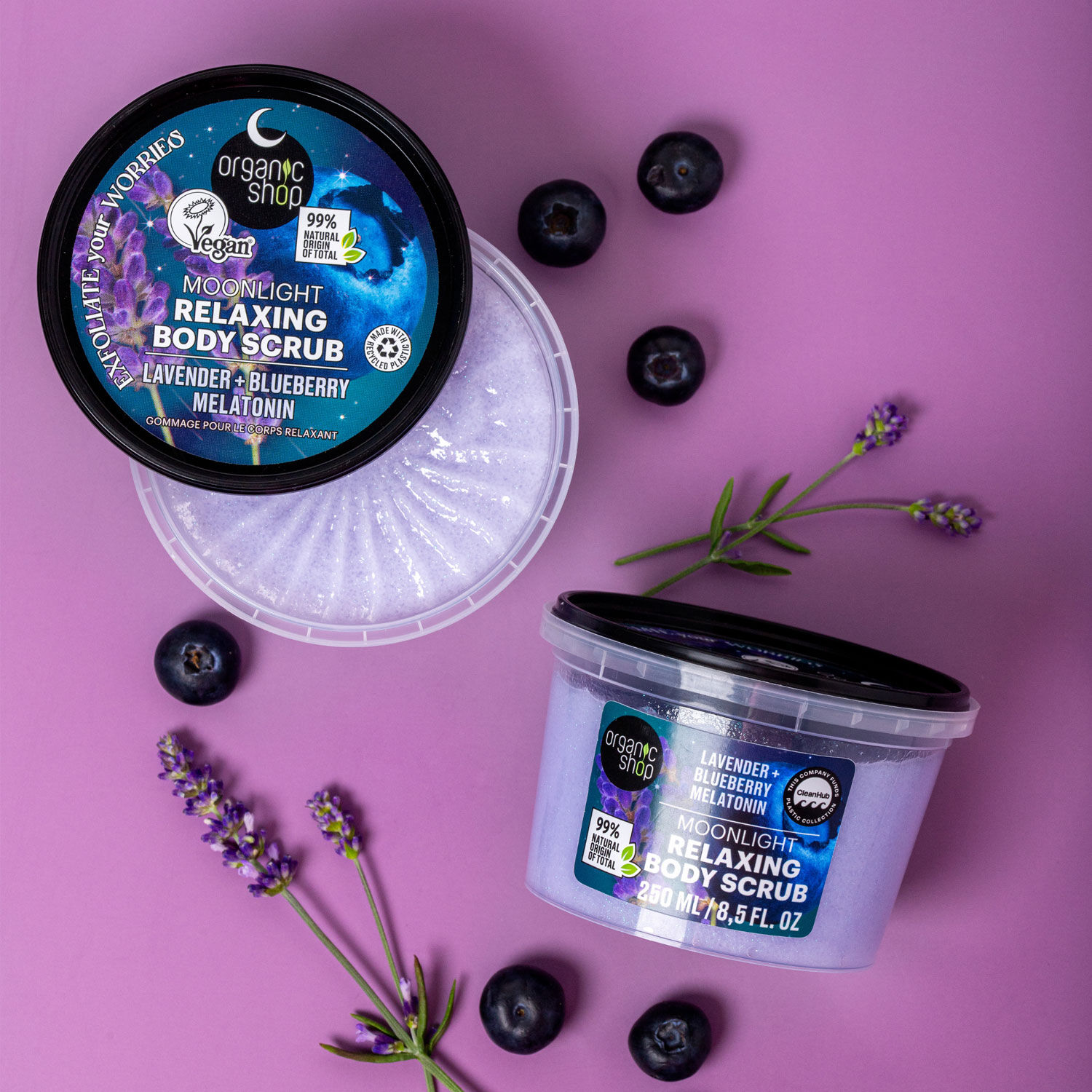 ORGANIC SHOP Lavender & Blueberry Relaxing Body Scrub 250ml