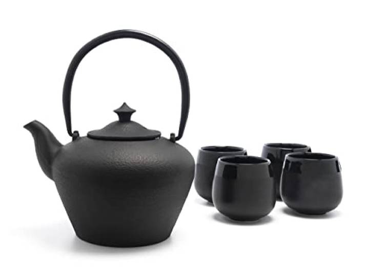 Bredemeijer 153006 Chengdu Teekanne, Gusseisen, 1 Liter, schwarz