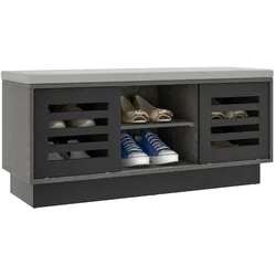 Helloshop26 - Multifunktionale Schuhbank 99,5 x 34,5 x 46 cm bequeme Sitzfläche 6 Fächer Retro-Design aus MDF kaffeebraun