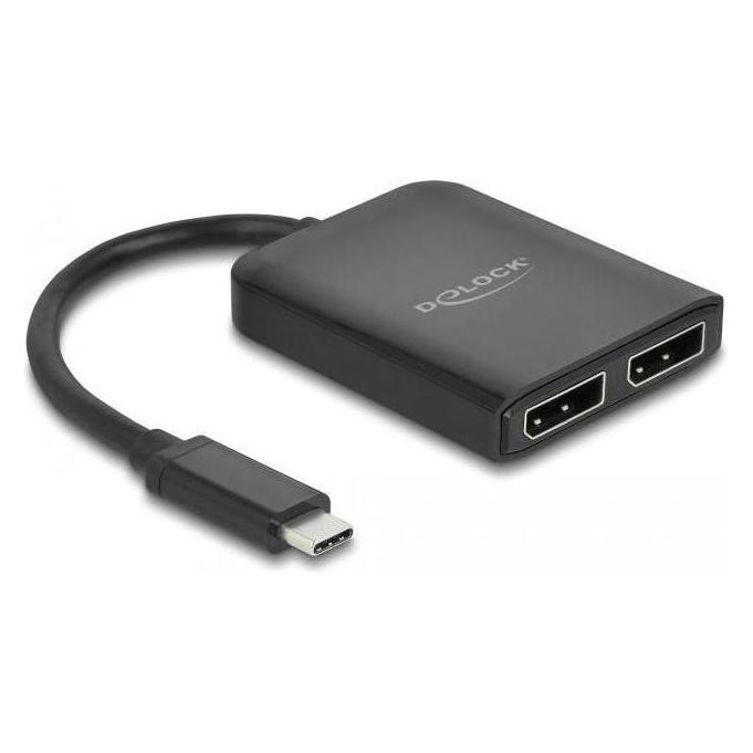 Delock USB Type-C Splitter zu 2 x DisplayPort (DisplayPort, DisplayPort) (87754)