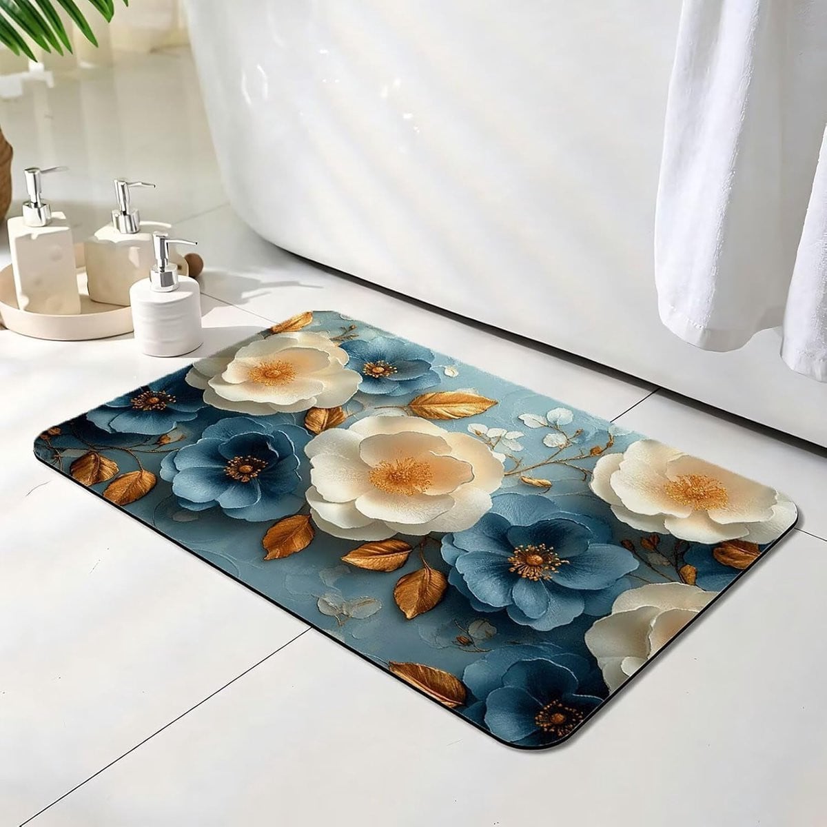 Badkamertapijt Beige - Sneldrogende en Absorberende Antislip Douchemat - 30 x 50 cm