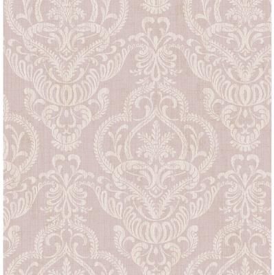 Seabrook Designs Marcellette Damask Unpasted Wallpaper
