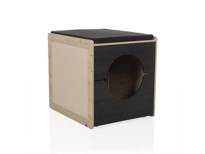 Mid.you Tierhaus, Schwarz, Eiche dunkel, 60x55x50 cm, Freizeit & Co, Tierbedarf, Tierzubehör