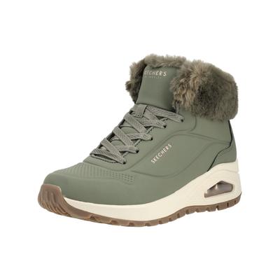 Sneaker SKECHERS "Skechers Sneaker Lederimitat", Damen, Gr. 36, oliv, Schuhe Sneaker