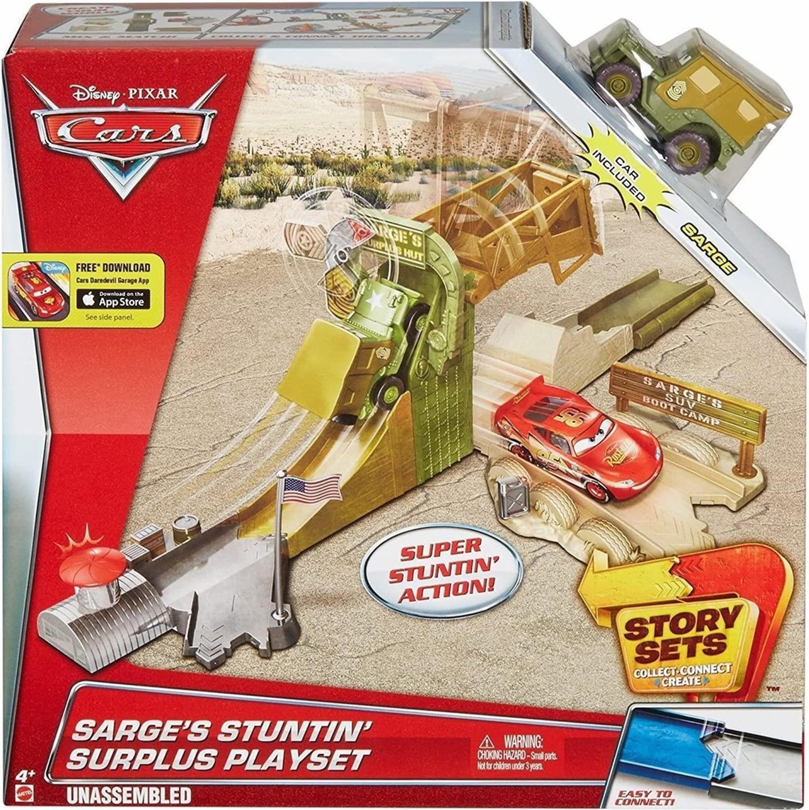 Mattel Disney Pixar Cars Speelset Sarge's Stuntin' Surplus DJD90