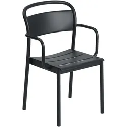 Muuto Linear Steel Armlehnstuhl, anthrazit black