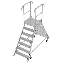 Krause 821119 Aluminium Podestleiter fahrbar, Montage mit Werkzeug Arbeitshöhe (max.): 3.7 m Aluminium 57.8 kg