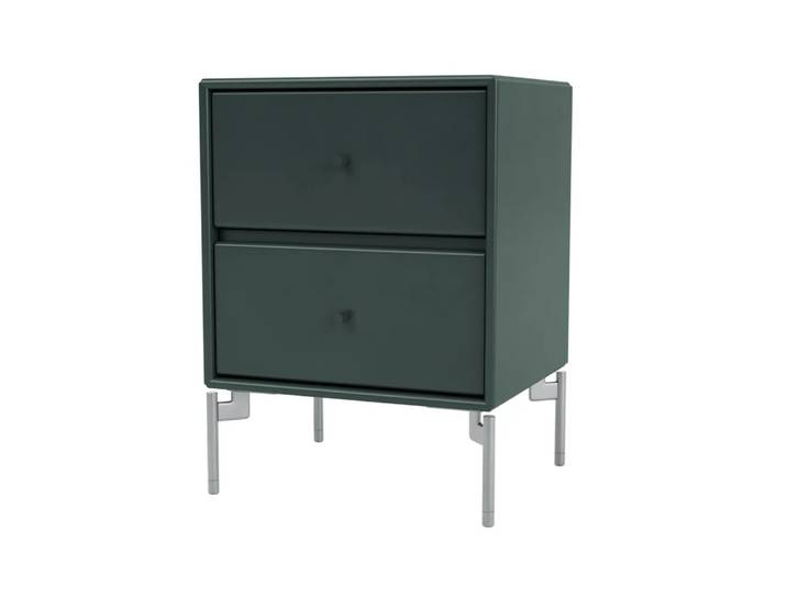 Montana Drift Nachttisch Black jade 163, Chrombeine cm