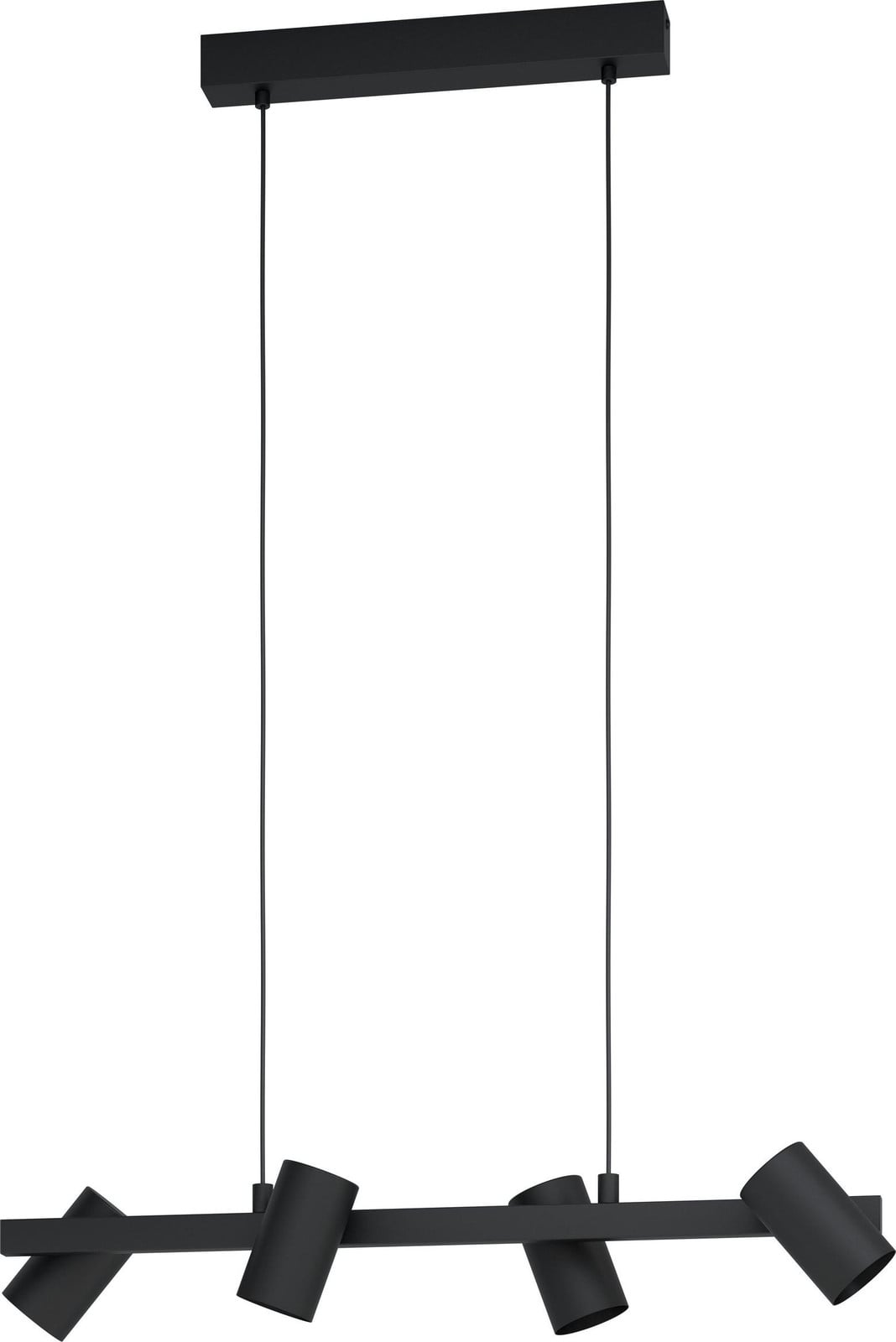 Eglo Gatuela 1 Hanglamp, Zwart, Metaal, Rond, Dimbare E14 lamp