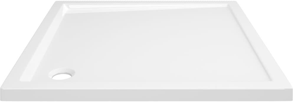 Belfry Bathroom Jamieson Plastic Shower Tray White 4cm H x 80cm W x 80cm D