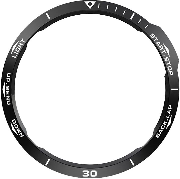 INF Stilvolle Schwarz-Weiß-Lünette für die Garmin Fenix 6X Serie