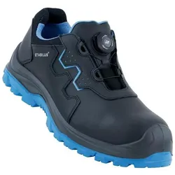 Stabilus, Sicherheitsschuhe, Sicherheitsschuh ALEX LOW BLUE TWIST Größe 45 schwarz / hellblau S3S ESD EN ISO 20345:2022 Rindslede (S3, 45)