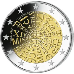 Portugal 2023: 2 Euro Gedenkmünze Friede