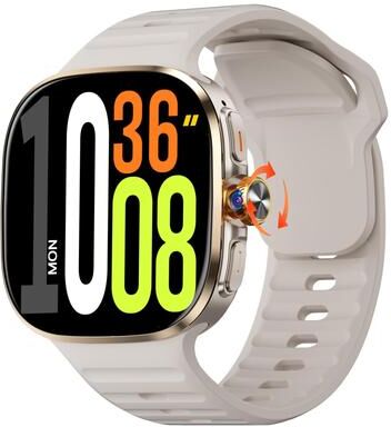 CaseAndConnect M99 4G Smart Watch With GPS Bluetooth Calling NFC And Rotating Camera silver