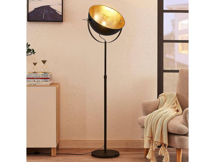 Muriel 1 Lampadaire Black/Gold - Lindby - Salon / séjour - Moderne - Métal - À ampoule unique
