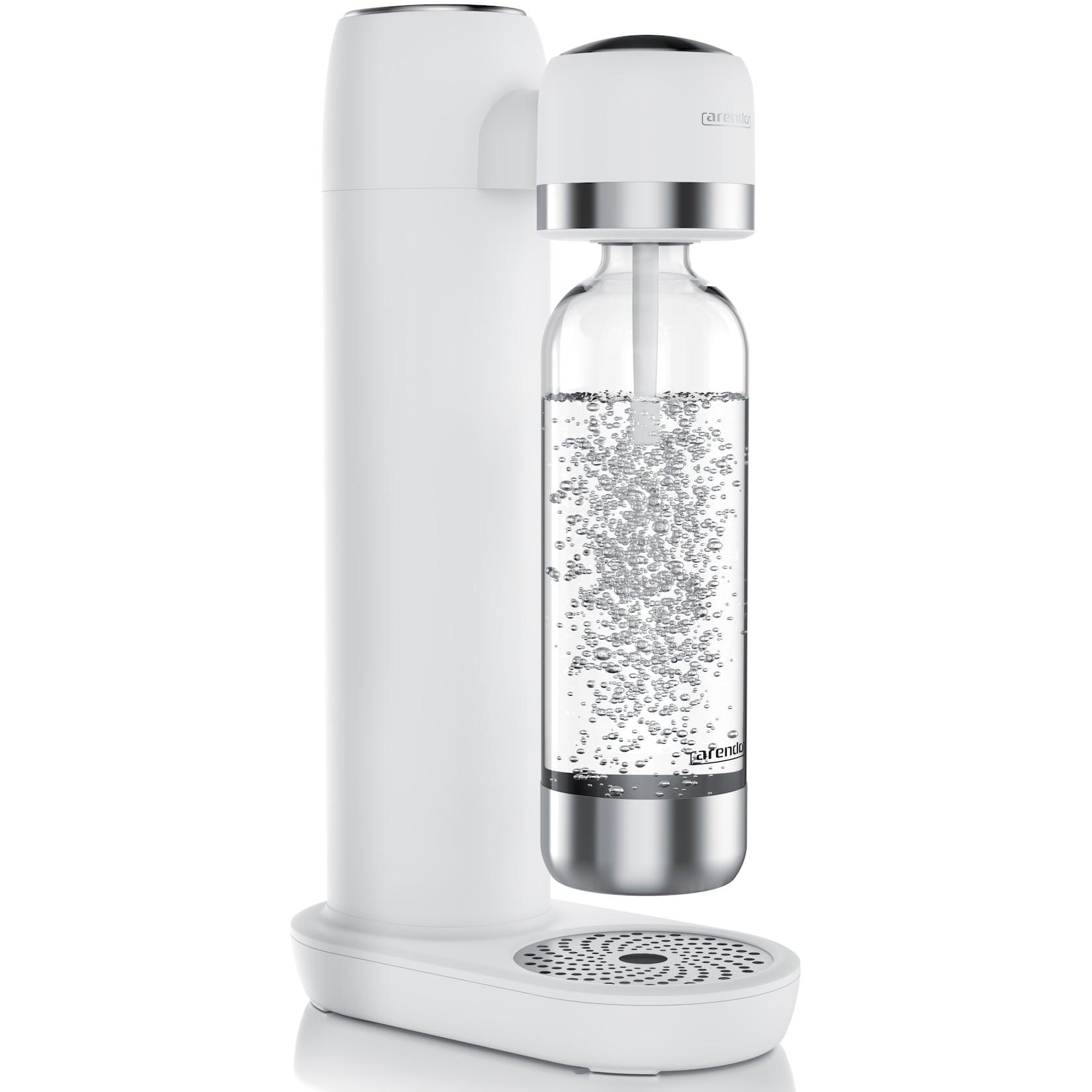 Arendo Wassersprudler, Soda Maker mit 1000 ml PET-Flasche, kompatibel mit 60 L CO2-Zylinder, BPA-frei, 2-tlg. Set, fein dosierbar