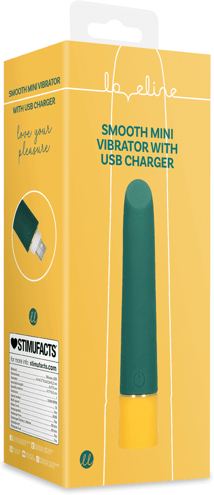 Loveline Smooth Mini Vibrator with USB Charger - Ancient Sea
