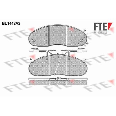 Fte Bremsbelagsatz, Scheibenbremse [Hersteller-Nr. 9011030] für Renault Trucks, Renault