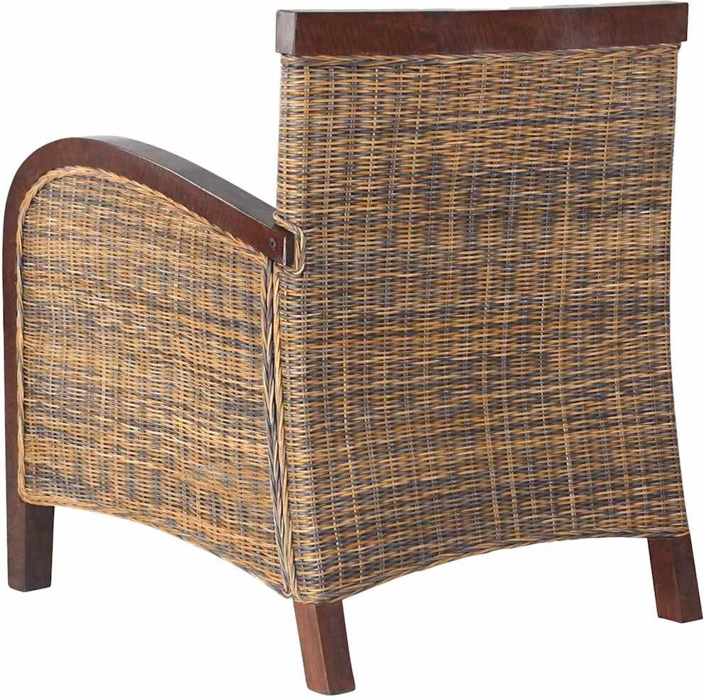vidaXL Sillón de ratán tejido a mano Marrón