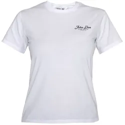 John Doe JD Lettering Damen T-Shirt weiss - L