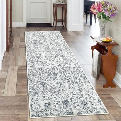 Garvee Traditional Medallion Floral Print Area Rug