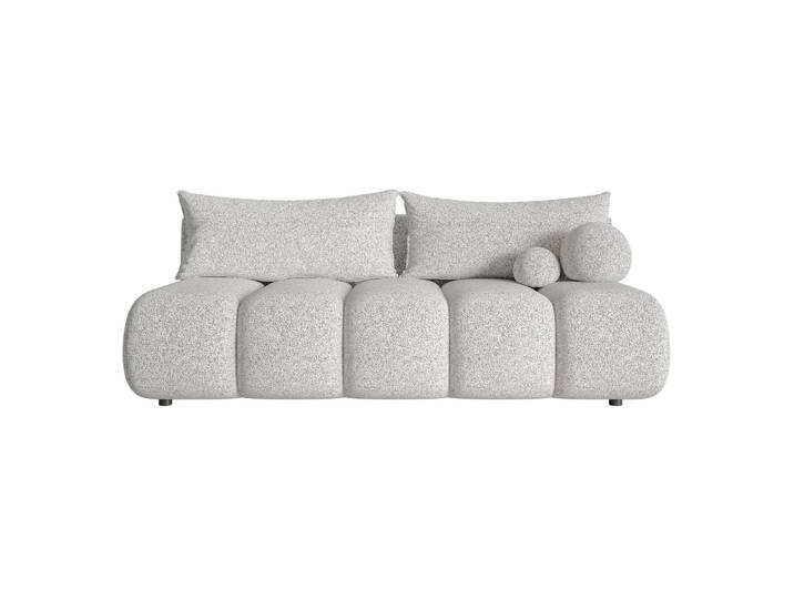 Dreisitziges Sofa Dandelino Mini mit Schlafunktion, hellgraues