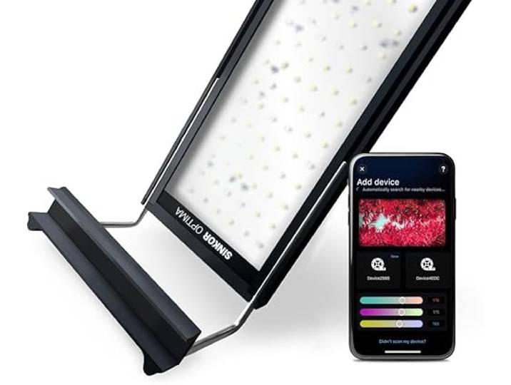 Sinkor OPTIMA LED Aquariumbeleuchtung mit Controller, Hochleistungs Aquarium LED Lampe für Pflanzen, Hohe PAR & Lichtstärke, Dimmbar, Energieeffizient (90 cm / 90 W)