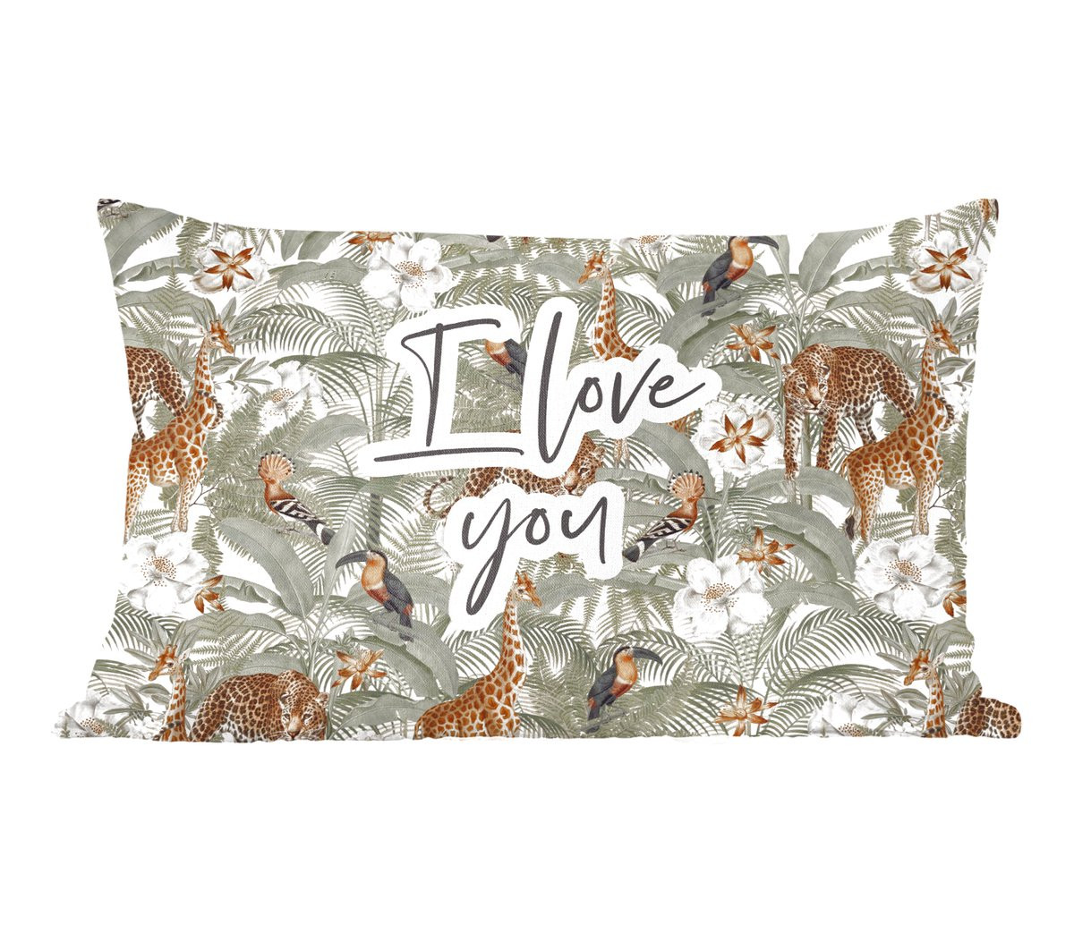 PillowMonkey Sierkussen I love you BFF Quotes - 50 x 30 cm