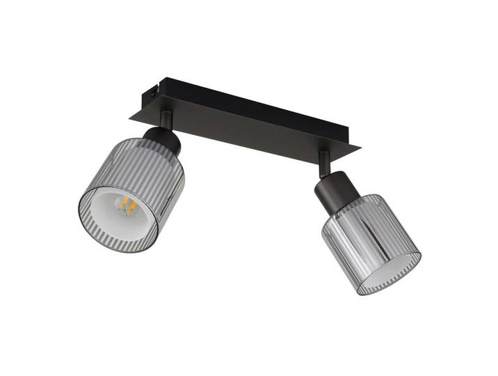 Globo Strahler, Weiss, Schwarzchrom, Metall, Glas, 8x18.6x28 cm, CE, drehbar, schwenkbar, Lampen & Leuchten, Innenbeleuchtung, Spots & Strahler, Deckenspots