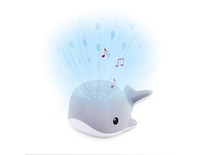 ZAZU Wally The Whale Projektor - Baby-Lichtprojektor mit beruhigenden Melodien Herzschlag, Ozean-Sound oder Lounge-Musik variable Lautstärke Schrei-Sensor automatische Abschaltung