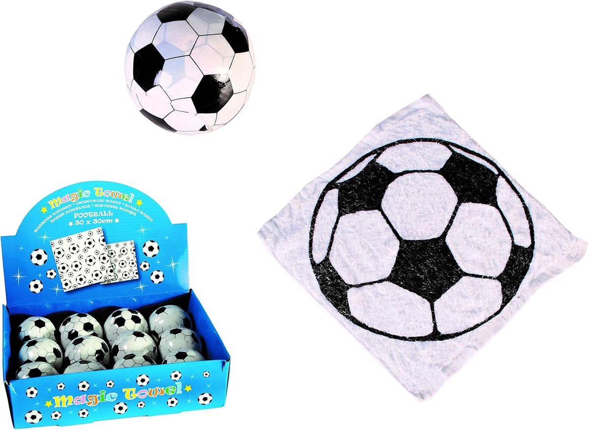 Set van 8 Magische Handdoeken met Voetbalmotief voor Kinderen