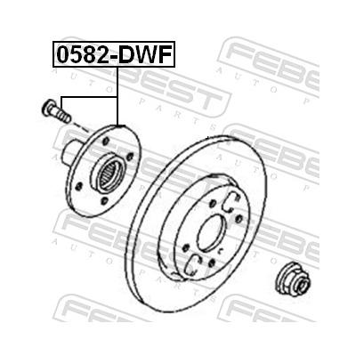 FEBEST Radnabe 0582-DWF Vorderachse für MAZDA