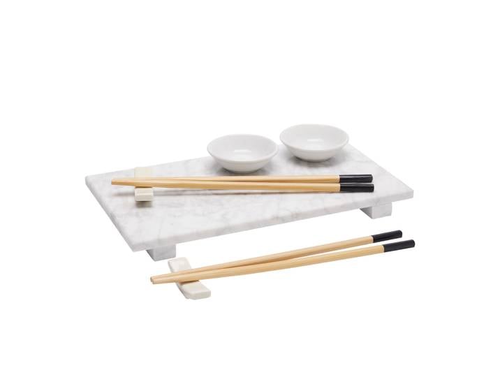 Sushi Set mit Marmorplatte 9-teilig