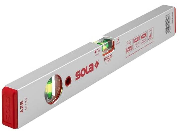 SOLA 1010501 aluminium waterpas AZB 400 mm, rood