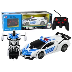 R/C Polizeiauto 2in1 Auto Roboter Sounds Lichter