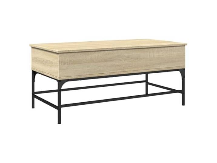 Couchtisch Sonoma, 100 x 50 x 45 cm, Verbundholz und Metall, mit Aufbewahrung