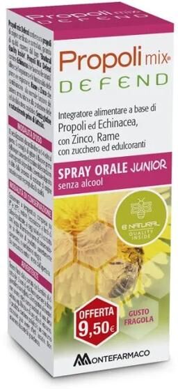 Propoli Mix Defend Spray Junior Integratore Immunitario Flacone Spray Da 30 Ml