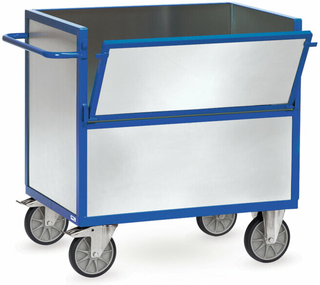 fetra Chariot pour caisses en tôle 2822 - charge max. 600kg pneus TPE (2822)